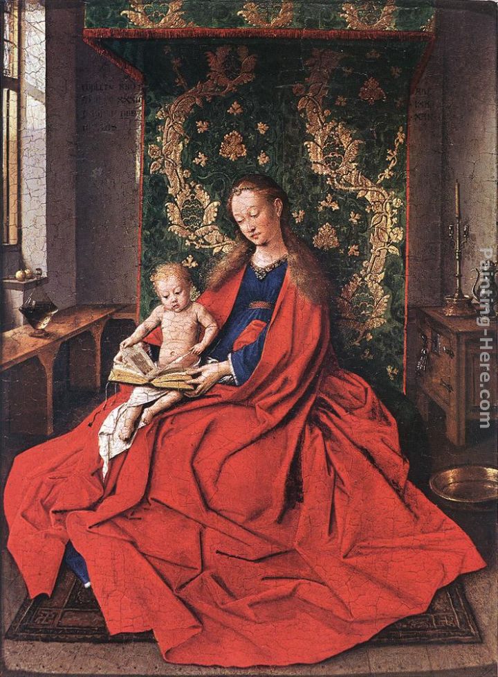 Madonna with the Child Reading painting - Jan van Eyck Madonna with the Child Reading art painting